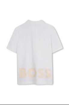 Детское хлопковое поло BOSS
