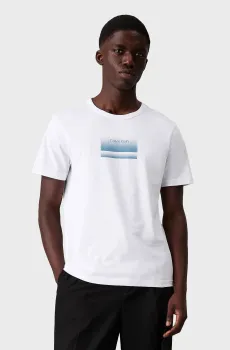 Мужская белая футболка GRADIENT LOGO T-SHIRT Белый S Calvin Klein K10K113803