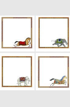 Набор белых сервировочных салфеток MAHARAJAH из льна