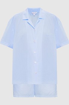 Голубая пижама в полоску