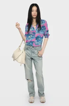 Женская блуза с узором Tink Разноцветный L ZADIG&VOLTAIRE WWSH02318_LADY