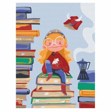 Картина за номерами Brushme Книжкова фея (KBS0122) Картина за номерами Brushme Книжкова фея (KBS0122)