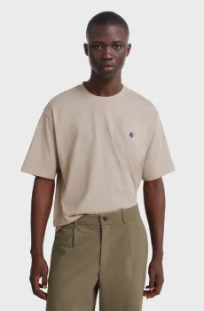 Мужская бежевая футболка Бежевый M SPRINGFIELD 7122309