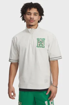 Мужское белое поло Courtside Shirt Белый L Under Armour 1390122-279