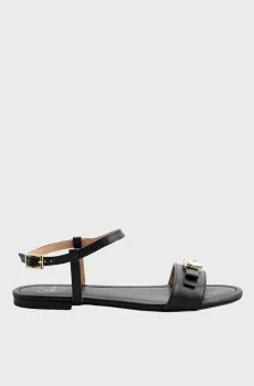 Женские черные кожаные сандалии Черный 37 Love Moschino JA16161G0MIE0000