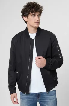 Мужской черный бомбер Черный 58 BOSS 50544097;001