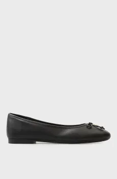 Женские черные кожаные балетки SMOOTH Черный 40 Tommy Hilfiger FW0FW09006