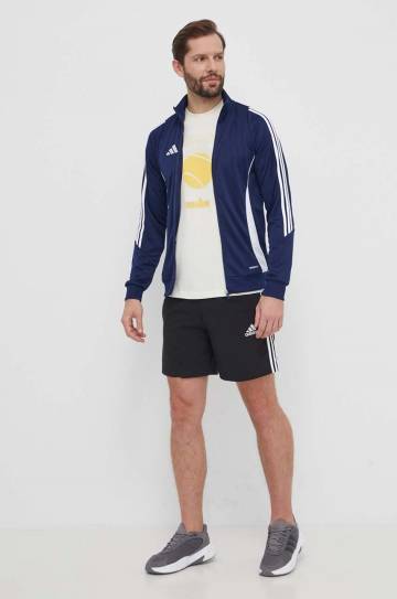Кофта для тренинга adidas Performance Tiro 24 цвет синий с аппликацией IR7498 Кофта для тренинга adidas Performance Tiro 24 цвет синий с аппликацией IR7498