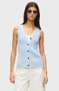 Женский голубой жилет LOGO DAY Голубой XS Karl Lagerfeld B2W18014