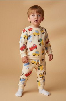 Трикотажний костюм - кремовий