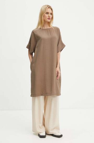 Платье Bruuns Bazaar CressBBGigi dress цвет коричневый mini oversize BBW3477N Платье Bruuns Bazaar CressBBGigi dress цвет коричневый mini oversize BBW3477N