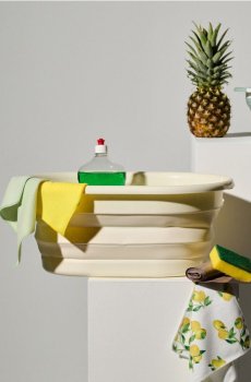 Складна миска - кремовий