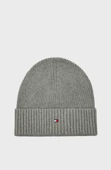 Мужская серая шапка TH FLAG PIMA COTTON BEANIE Серый ONESIZE Tommy Hilfiger AM0AM12796
