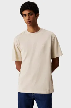 Мужская бежевая футболка BOLD WASHED CK Бежевый S Calvin Klein Jeans J30J327488