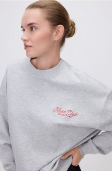Reserved - Худі з вишитим написом - світло-сірий - VP679-09M
