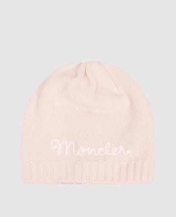 Детская розовая шапка из шерсти и кашемира