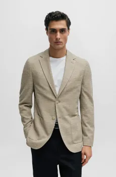 Мужской бежевый блейзер Бежевый 52 BOSS 50510546;271