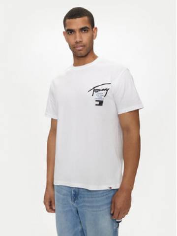 Tommy Jeans Футболка Graffiti Sig DM0DM18529 Білий Regular Fit Tommy Jeans Футболка Graffiti Sig DM0DM18529 Білий Regular Fit