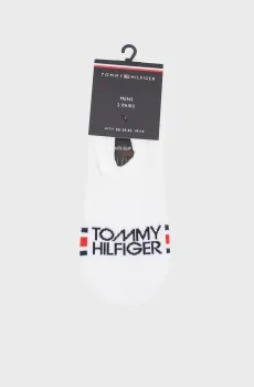Мужские белые следы (2 пары) FOOTIE LOGO Белый 39-42 Tommy Hilfiger 701238503