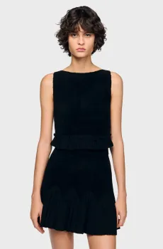 Женский черный топ Черный S Sandro SFPPU02724_Black