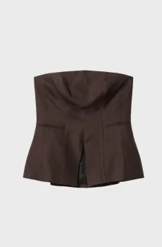 Женский коричневый топ CHARLEY Коричневый 10 AllSaints W051QE
