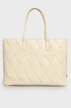 Женская белая сумка CK WOVEN MEDIUM SHOPPER Белый ONESIZE Calvin Klein K60K612994