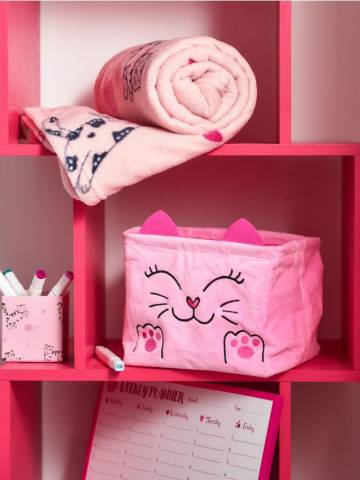 Текстильний кошик для зберігання - рожевий