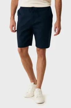 Мужские темно-синие льняные шорты DANIEL Basic linen shorts Синий L Mexx MF007300351M