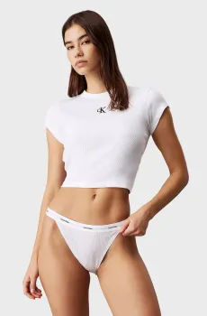 Женские белые трусики Белый L Calvin Klein LV00QD5328