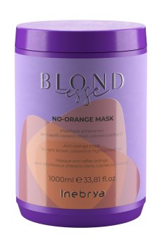Маска против оранжевого оттенка Inebrya Blondesse No-Orange Mask для русых, окрашенных и мелированных волос, 1 л