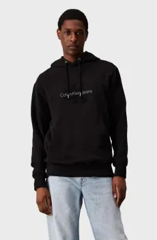 Мужское черное худи CHENILLE MONOLOGO Черный L Calvin Klein Jeans J30J326637