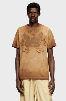 Мужская рыжая футболка T-NORM-T9 Рыжий XXL Diesel A19373 0DLBW