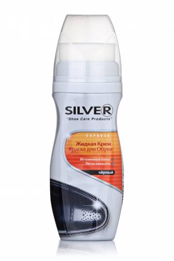 Крем-краска SILVER для обуви жидкая чёрная 75 мл Крем-краска SILVER для обуви жидкая чёрная 75 мл