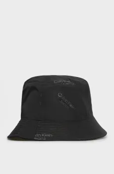 Мужская черная панама с узором Черный ONESIZE Calvin Klein K50K511801