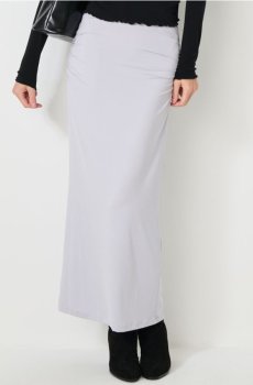 Довга спідниця зі зборками - сірий