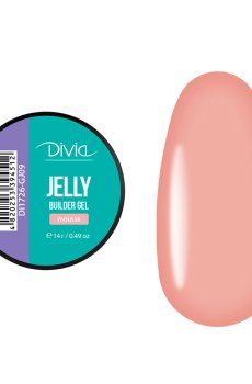 Гель для наращивания ногтей Divia Jelly Builder Gel GJ09 Mousse, 14 г