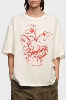 Женская белая футболка Белый M Bimba Y Lola 261BR7442.10050