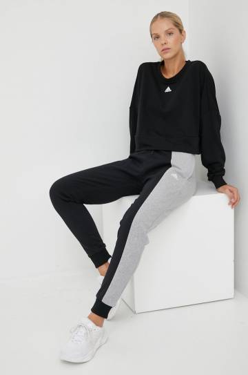 Кофта для тренинга adidas Studio женская цвет чёрный однотонная Кофта для тренинга adidas Studio женская цвет чёрный однотонная
