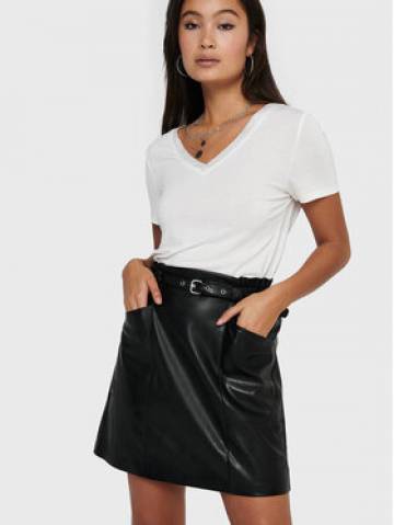 ONLY Спідниця зі штучної шкіри Heidi 15229099 Чорний Regular Fit ONLY Спідниця зі штучної шкіри Heidi 15229099 Чорний Regular Fit