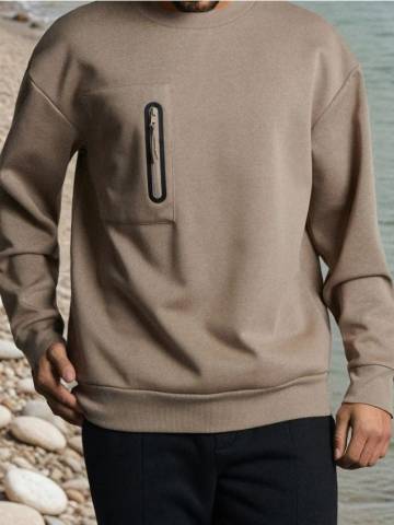 Світшот crewneck - сіро-коричневий Світшот crewneck - сіро-коричневий