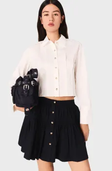 Женская белая рубашка Белый 36 MAJE MFPCM00678_White