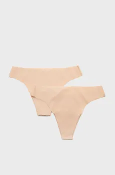 Женские бежевые трусики (2 шт) Бежевый M womensecret 7683089