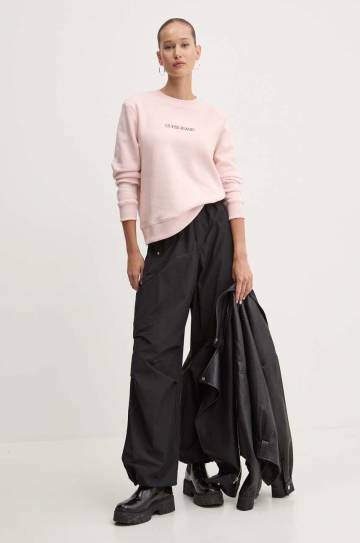 Кофта Guess Jeans женская цвет розовый с аппликацией W4YQ10 KC811 Кофта Guess Jeans женская цвет розовый с аппликацией W4YQ10 KC811