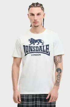 Мужская белая футболка LOGO Белый XL Lonsdale 119083