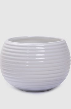 Белое керамическое кашпо