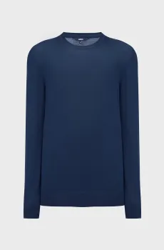 Мужской темно-синий шерстяной джемпер ARTHUR Basic merino wool sweat Синий XL Mexx MF006601443M