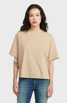 Женская бежевая футболка Woven Бежевый S G-Star RAW D28731,2653