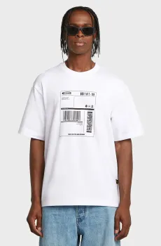 Мужская белая футболка Shipping Белый XL G-Star RAW D26052,D959