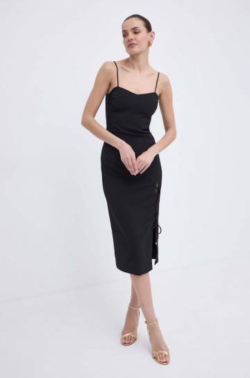 Платье Patrizia Pepe цвет чёрный midi облегающее 2A2719 A425 Платье Patrizia Pepe цвет чёрный midi облегающее 2A2719 A425