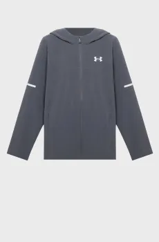 Детская серая ветровка Boys Tech Utility Wvn Jkt Серый 7 Under Armour 6005139-025